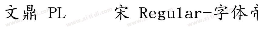 文鼎 PL 简报宋 Regular字体转换